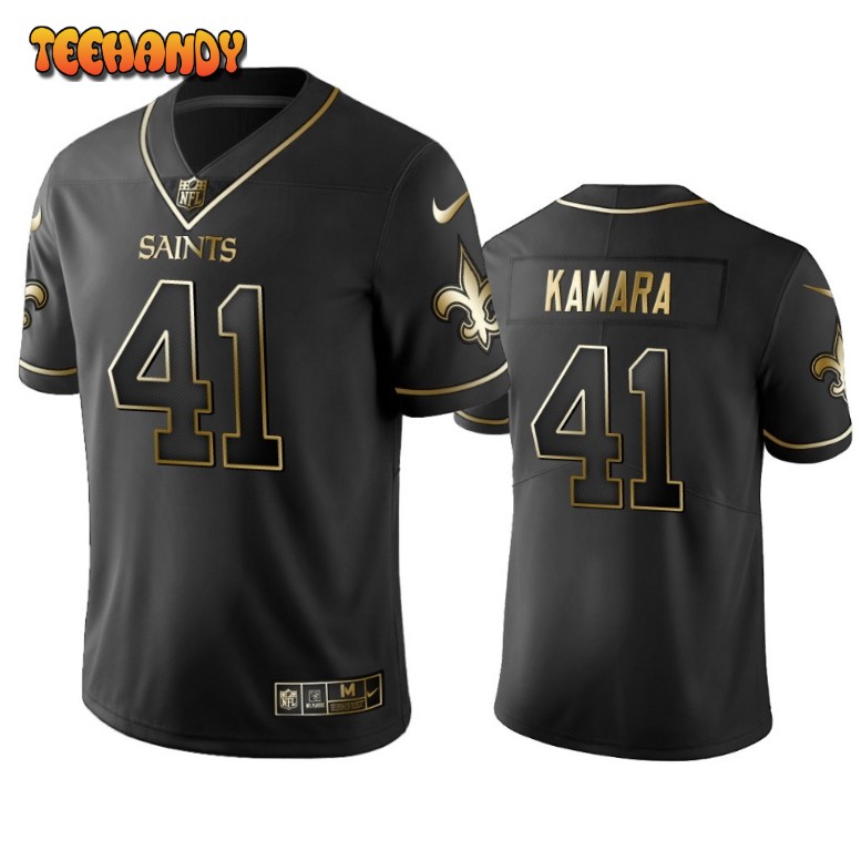 New Orleans Saints Alvin Kamara Black Golden Limited Jersey