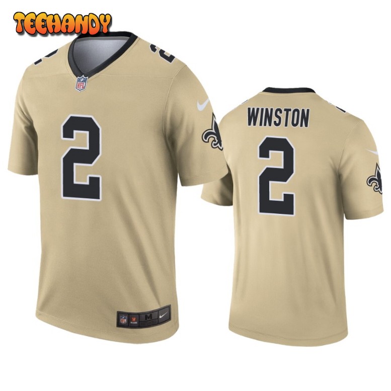 New Orleans Saints Jameis Winston Gold Inverted Limited Jersey