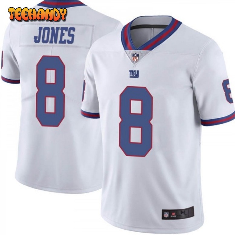 New York Giants Daniel Jones White Color Rush Limited Jersey