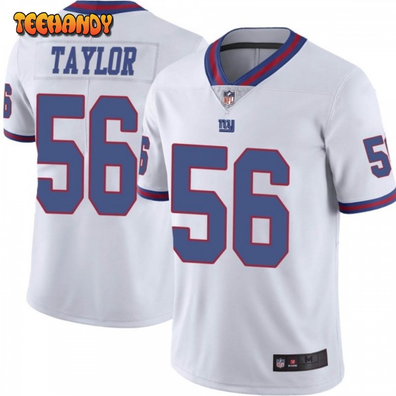 New York Giants Lawrence Taylor White Color Rush Limited Jersey