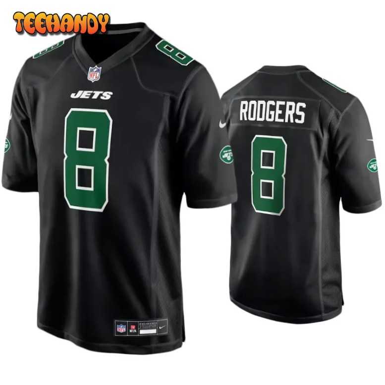 New York Jets Aaron Rodgers Black Fashion Jersey