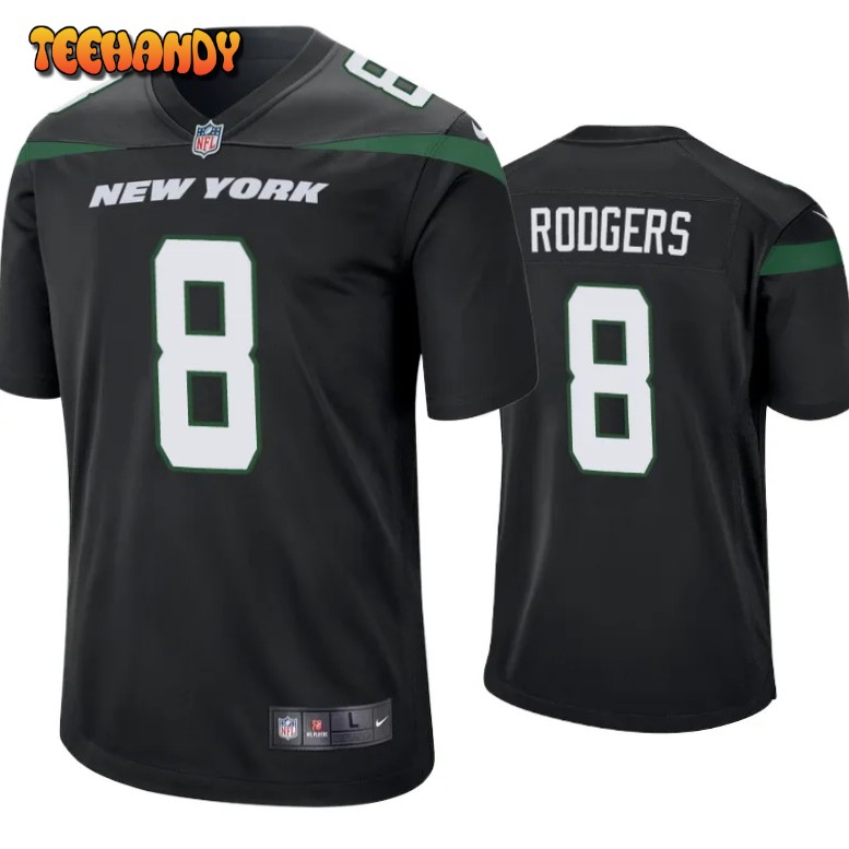 New York Jets Aaron Rodgers Black Jersey