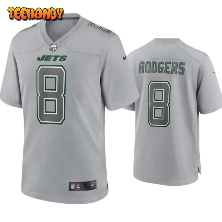 New York Jets Aaron Rodgers Gray Atmosphere Fashion Jersey