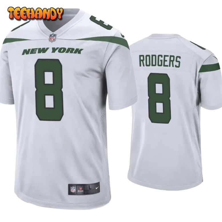 New York Jets Aaron Rodgers White Jersey