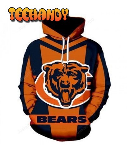 Nfl American Football Cool Chicago Bears Pullover Zippered Hoodies Custom