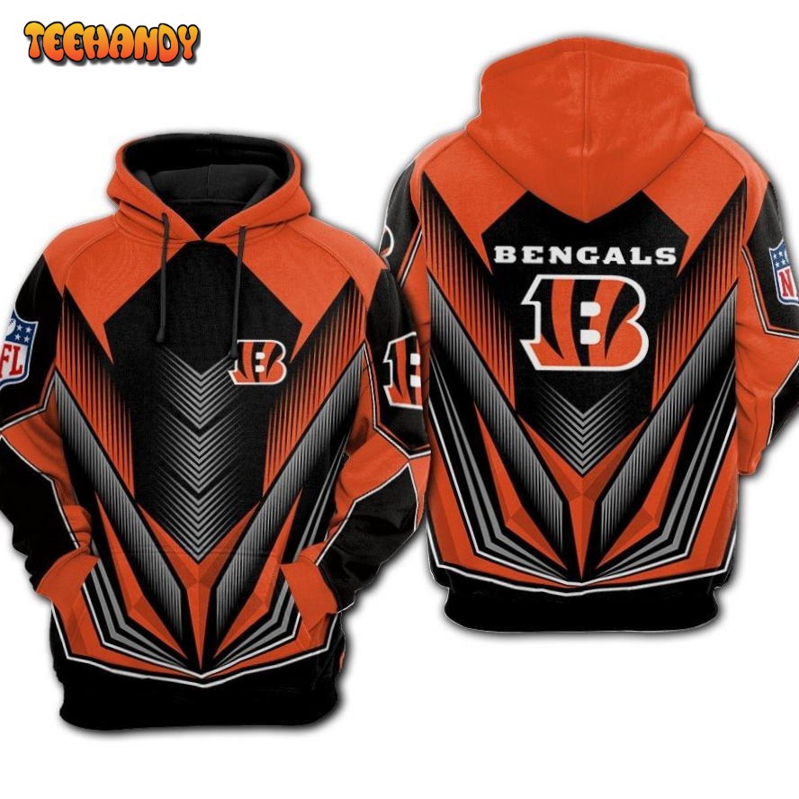 Nfl Cincinnati Bengals Fullover Hoodie For Fan Newest Design 3D Hoodie