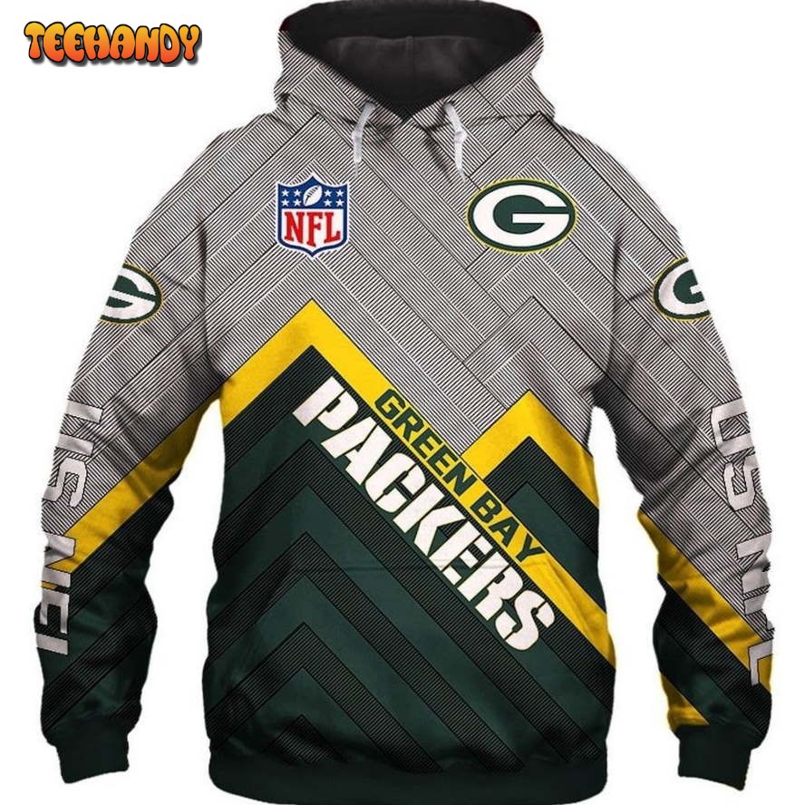 NFL Green Bay Packers All Over Printed 3D Hoodie Sweatshirt