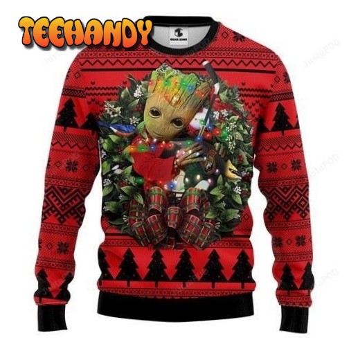 Nhl Ottawa Senators Groot Hug Ugly Christmas Sweater, Ugly Sweater