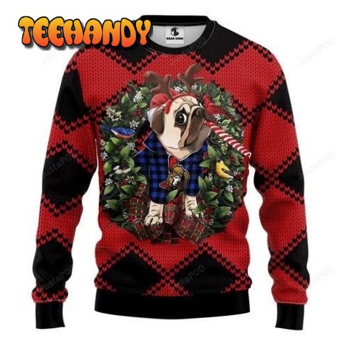 Nhl Ottawa Senators Pug Dog Ugly Christmas Sweater, All Over Print Sweatshirt