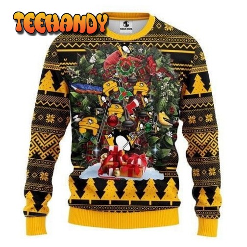 Nhl Pittsburgh Penguins Tree Christmas Ugly Christmas Sweater, Ugly Sweater