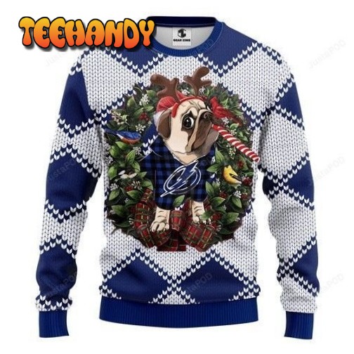 Nhl Tampa Bay Lightning Pug Dog Ugly Christmas Sweater, Ugly Sweater