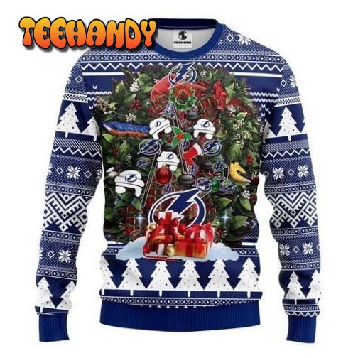 Nhl Tampa Bay Lightning Tree Christmas Ugly Christmas Sweater