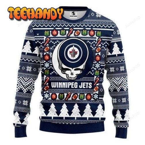 Nhl Winnipeg Jets Grateful Dead Ugly Christmas Sweater