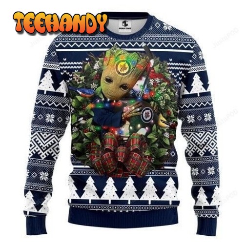 Nhl Winnipeg Jets Groot Hug Ugly Christmas Sweater