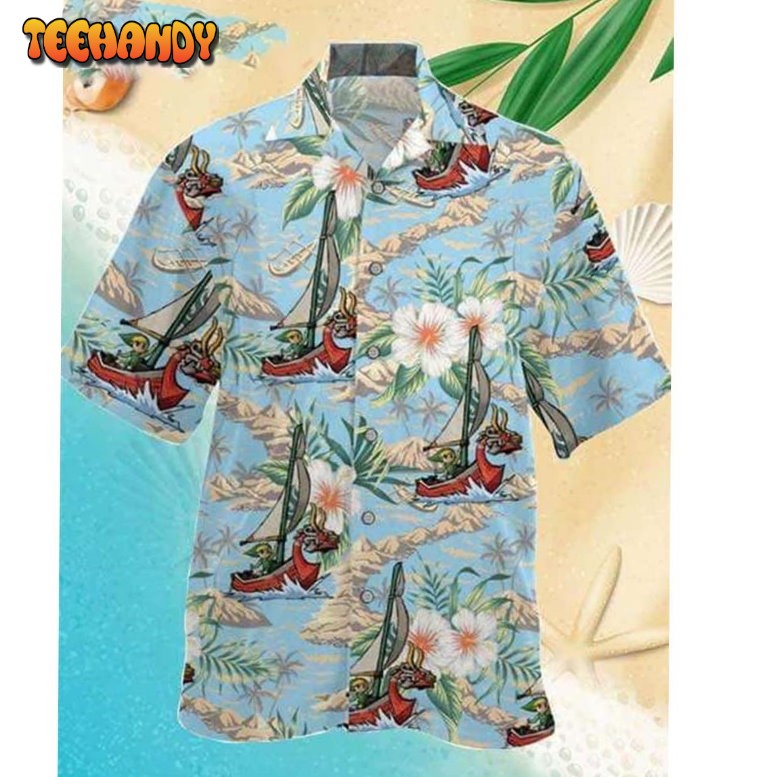 Nintendo The Legend Of Zelda The Wind Waker Woven Hawaiian  Shirt