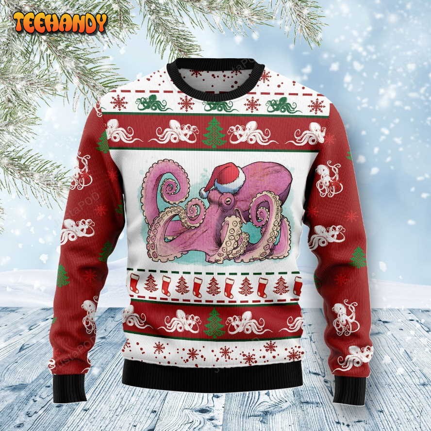 Octopus Noel Ugly Christmas Sweater, Ugly Sweater, Christmas Sweaters