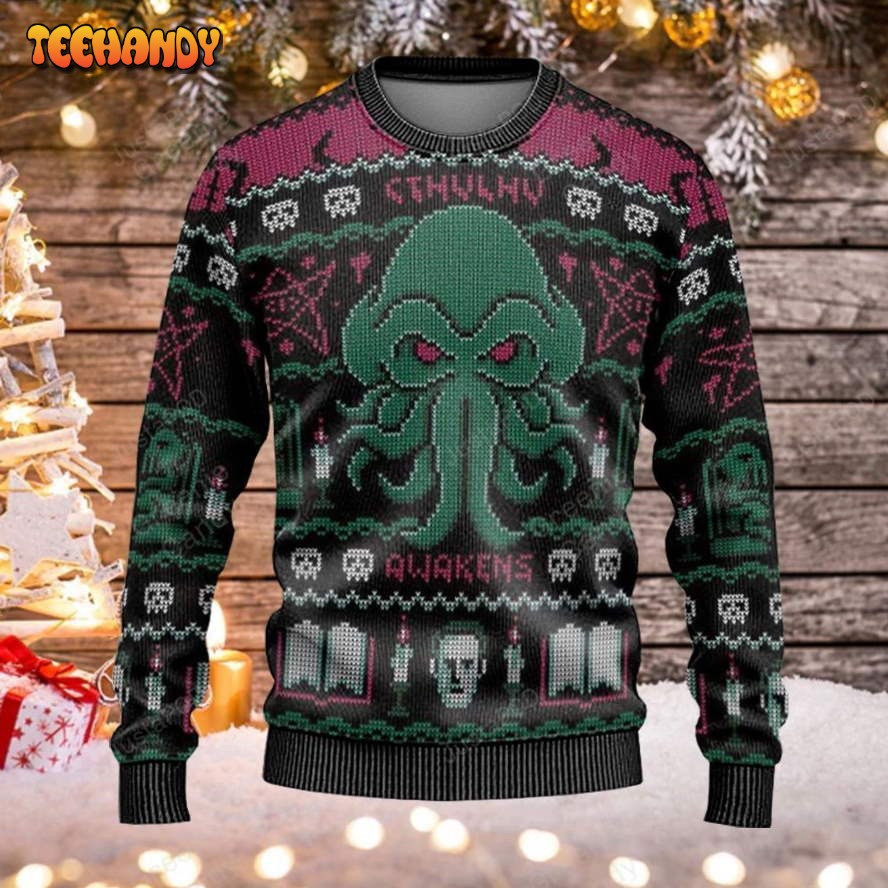 Octopus Ugly Christmas Sweater, All Over Print Sweatshirt, Ugly Sweater