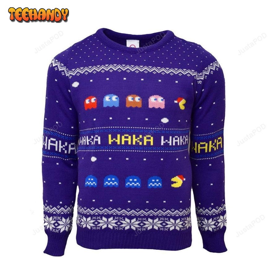 Official Pac-Man Christmas Ugly Sweater, Ugly Sweater, Christmas Sweaters