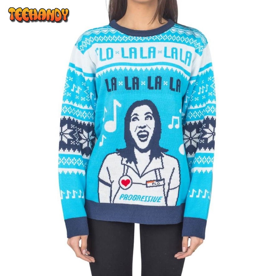 Official Progressive “Singing Flo!” Voice Box For Unisex Ugly Christmas Sweater