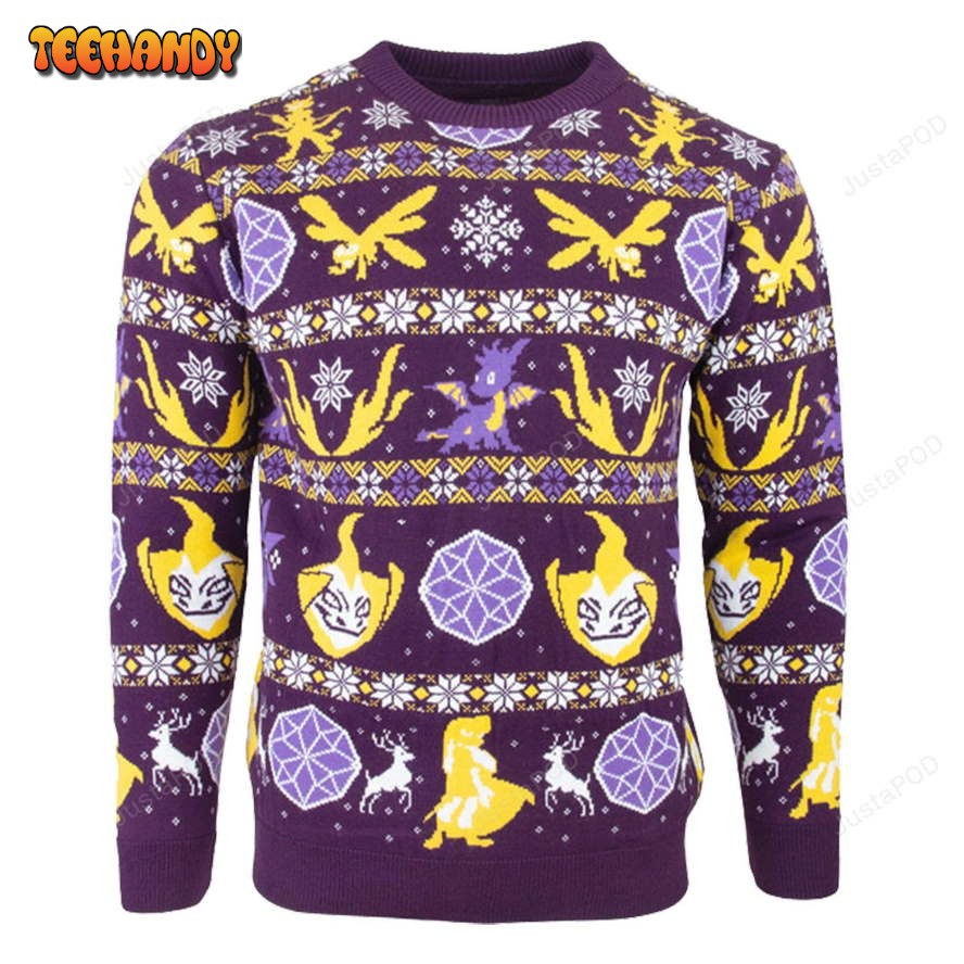 Official Spyro the Dragon Fairisle Christmas Ugly Sweater, Ugly Sweater