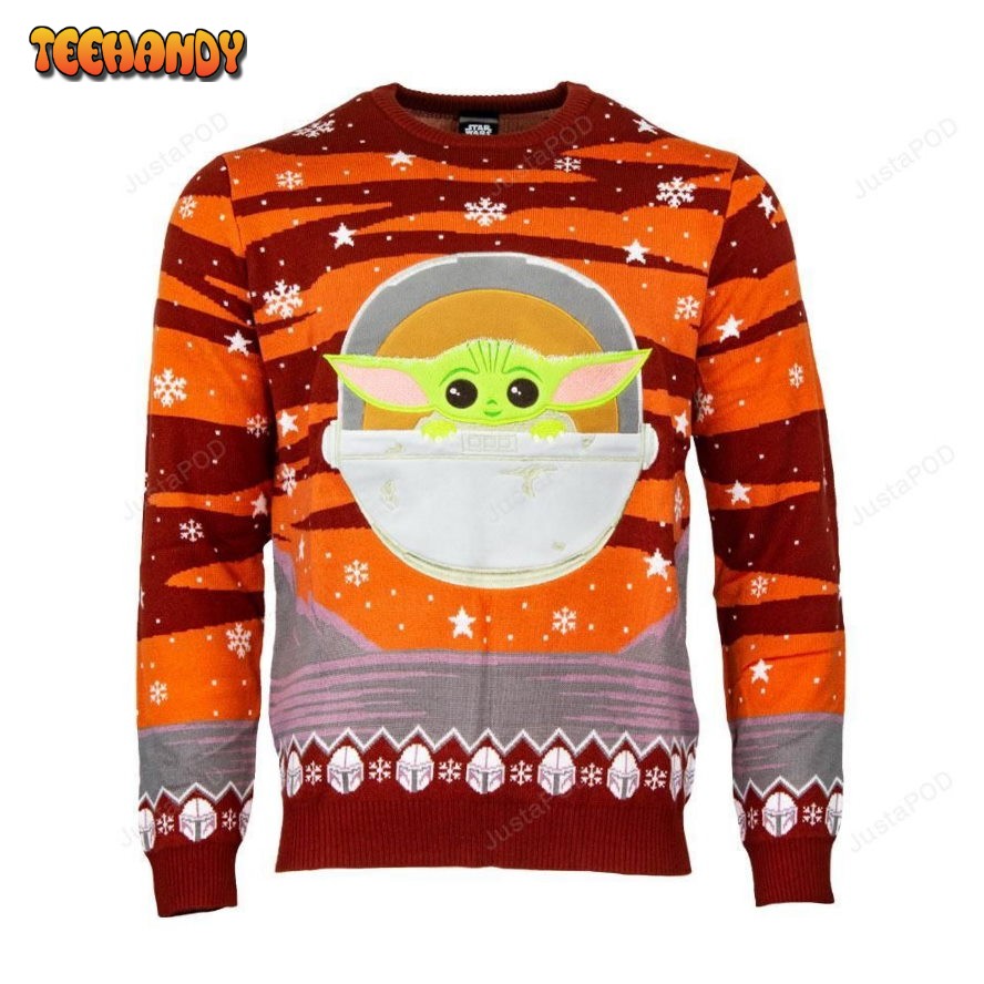 Official Star Wars Baby Yoda Christmas Ugly Sweater, Ugly Sweater