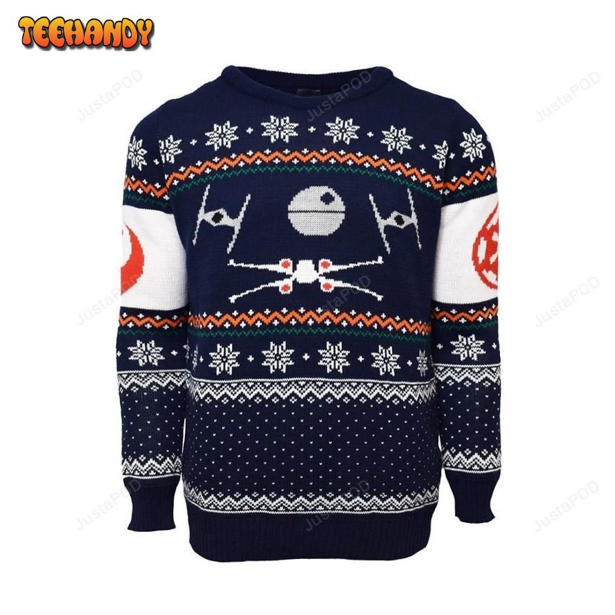 Official Star Wars X-Wing Vs. Tie Fighter Ugly Sweater, Ugly Sweater