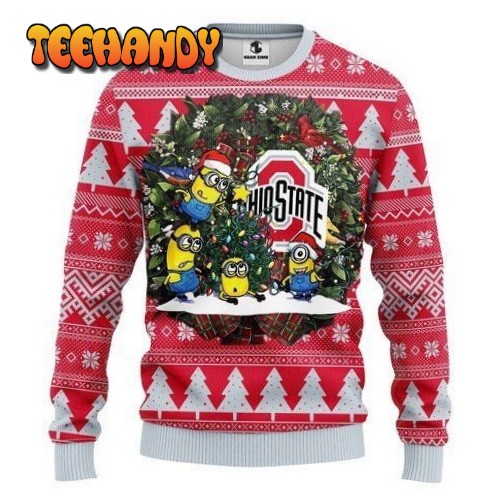 Ohio State Buckeyes Minion For Unisex Ugly Christmas Sweater, Ugly Sweater