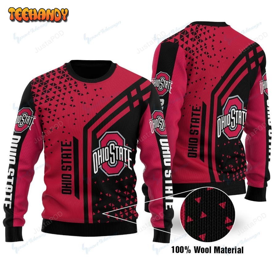 Ohio State Buckeyes Ugly Christmas Sweater, All Over Print Sweatshirt