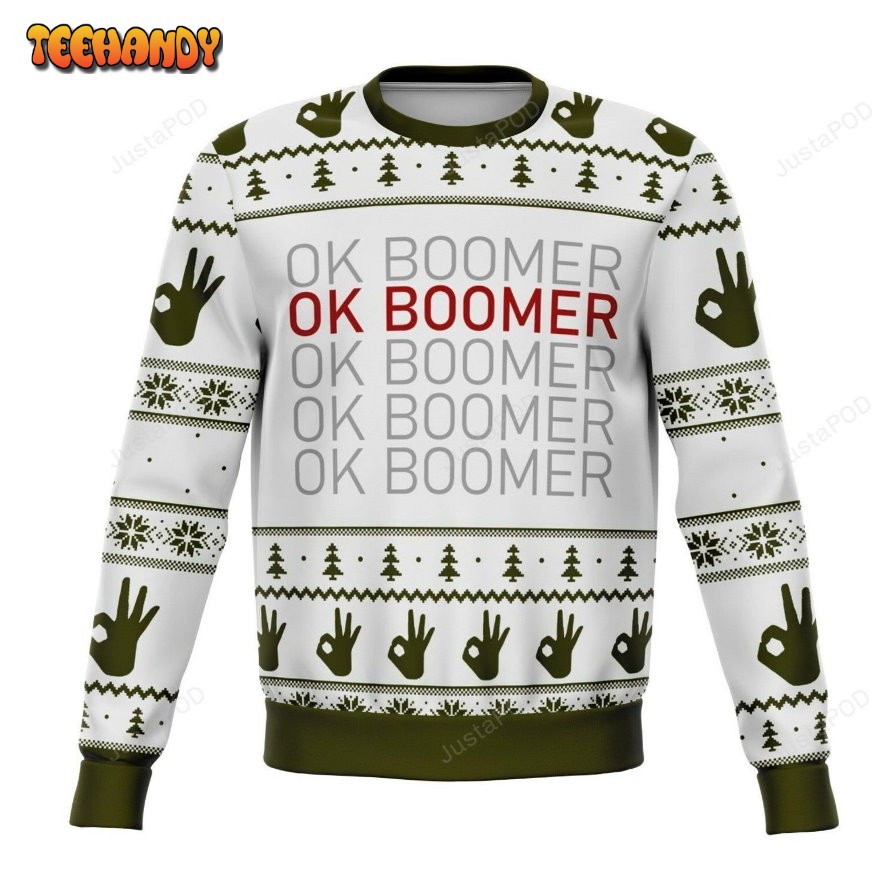 Ok Boomer Ugly Christmas Sweater, Ugly Sweater, Christmas Sweaters