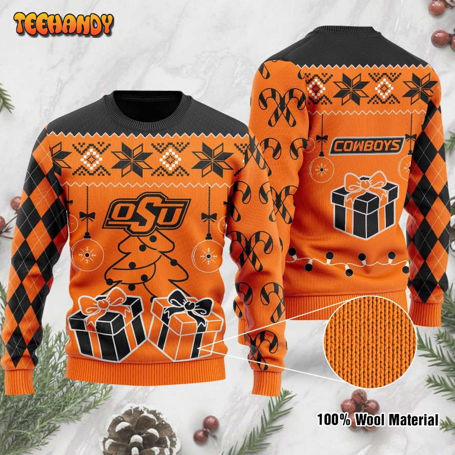 Oklahoma State Cowboys Funny Ugly Christmas Sweater, Ugly Sweater