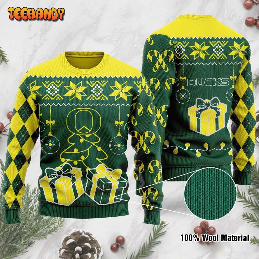 Oregon Ducks Funny Ugly Christmas Sweater, Ugly Sweater, Christmas Sweaters