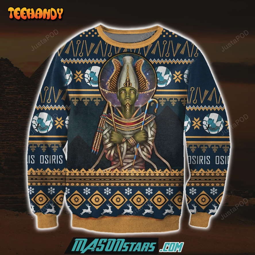 Osiris 3D Print Knitting Pattern Ugly Christmas Sweater, Ugly Sweater