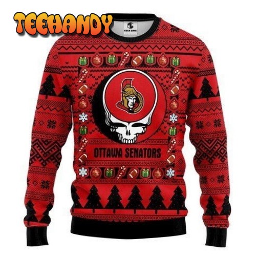 Ottawa Senators Grateful Dead For Unisex Ugly Christmas Sweater