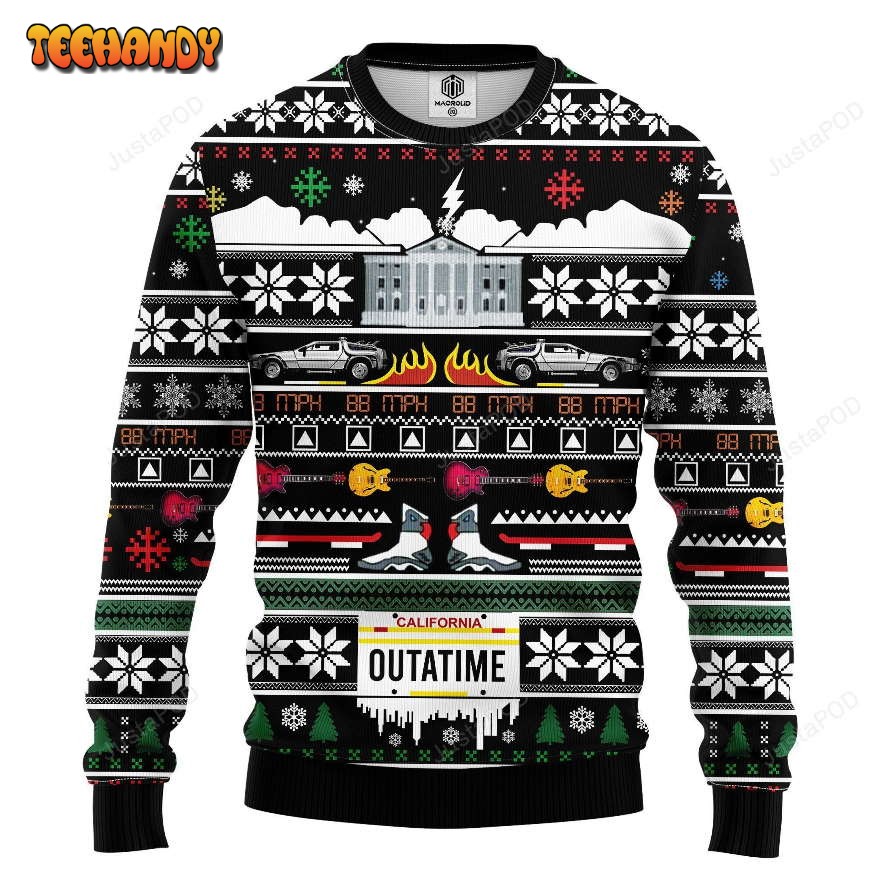 Outatime Ugly Christmas Sweater, Ugly Sweater, Christmas Sweaters