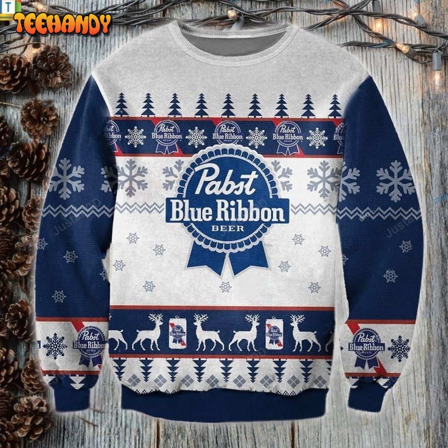 Pabst blue ribbon beer ugly sweater, Ugly Sweater, Christmas Sweaters