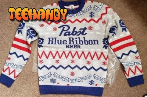 Pabst Blue Ribbon Ugly Christmas Sweater, All Over Print Sweatshirt