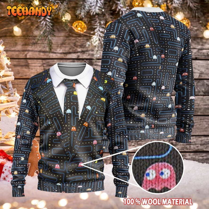 Pac-Man Character For Game Lover Ugly Christmas Sweater