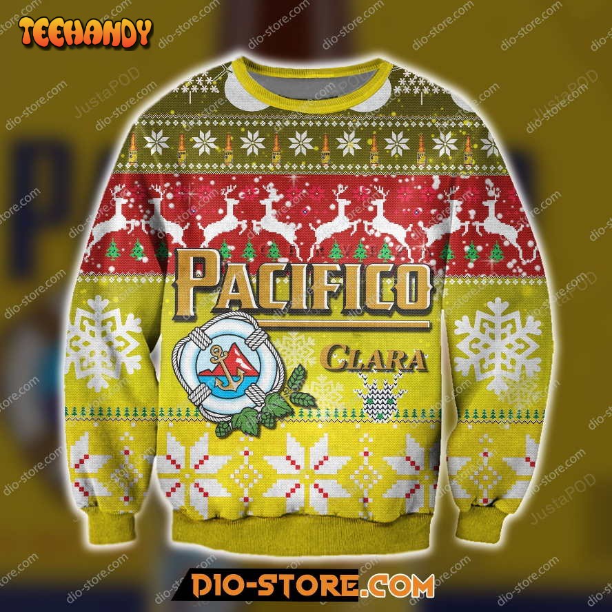 Pacifico Clara Knitting Pattern Ugly Christmas Sweater, All Over Print Sweatshirt