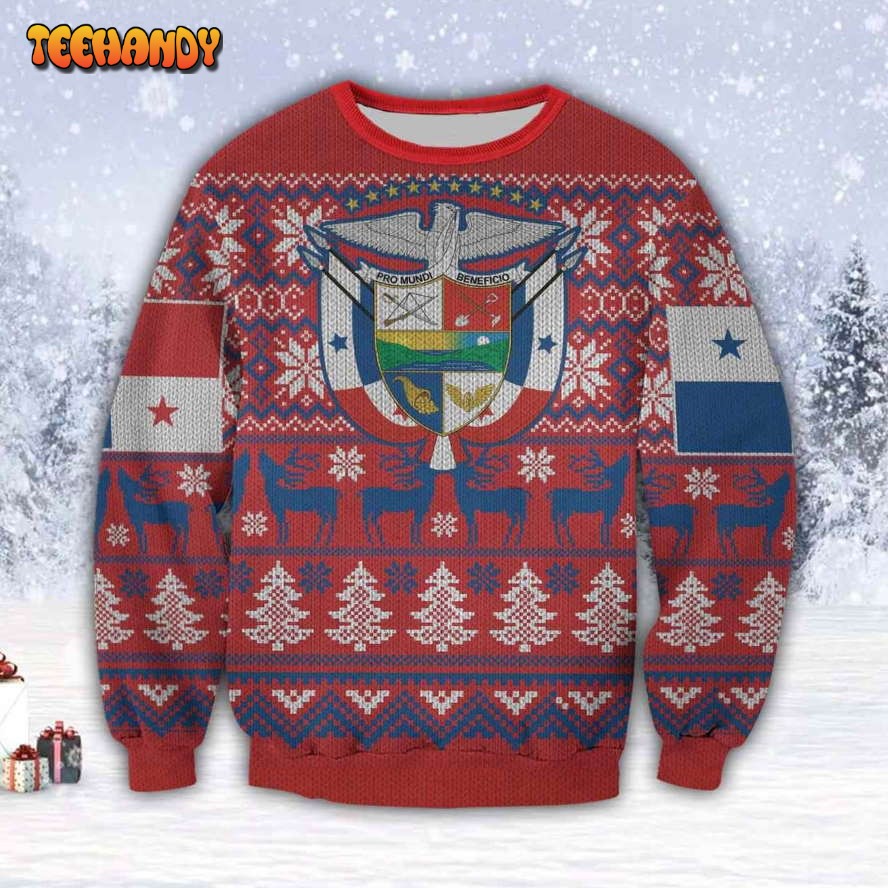 Panama 3D All Over Print Ugly Christmas Sweater, Ugly Sweater