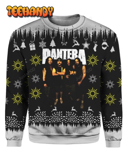 Pantera Band Ugly Christmas Sweater, All Over Print Sweatshirt, Ugly Sweater