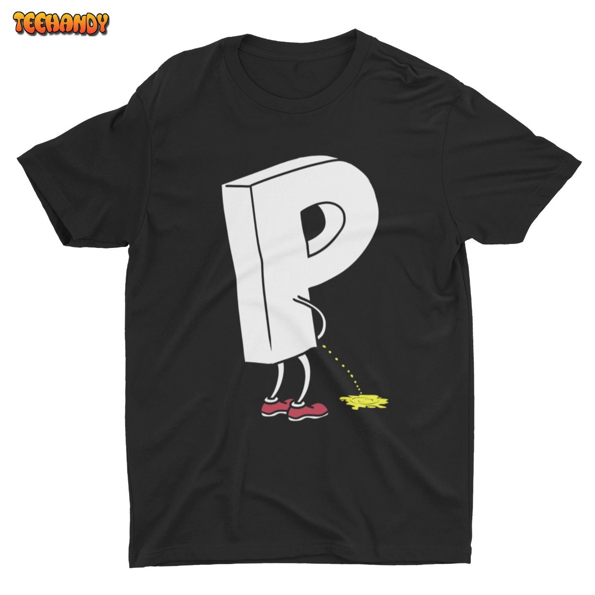 Peeing Letter P, Funny Tshirt, Cool Graphic Shirt, Offensive Shirt