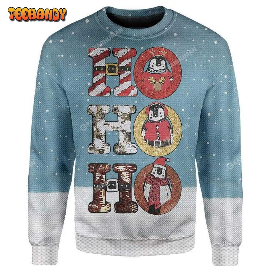 Penguins Ugly Christmas Sweater, All Over Print Sweatshirt, Ugly Sweater