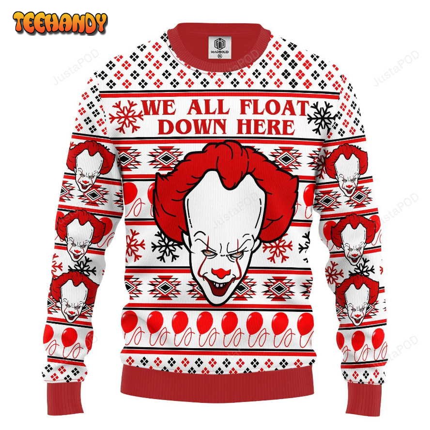 Pennywise Horror Ugly Christmas Sweater, Ugly Sweater, Christmas Sweaters