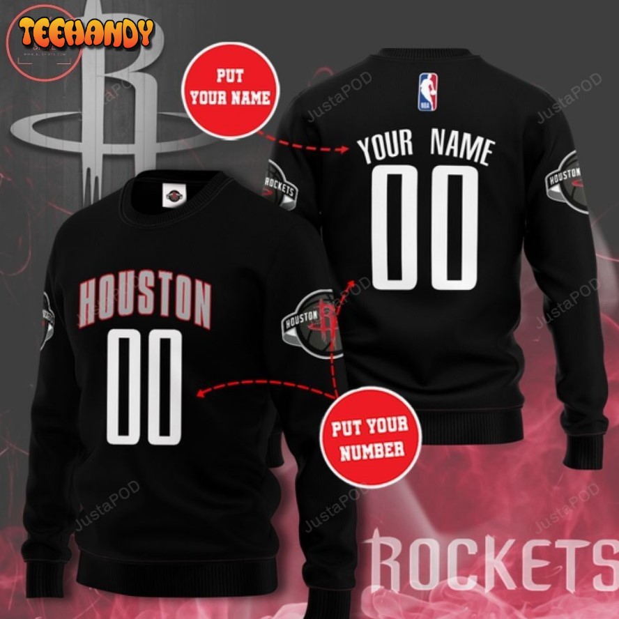 Personalized Custom Name And Number Houston Rockets Ugly Sweater