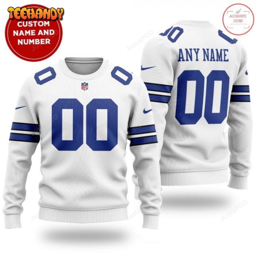 Personalized Custom Name And Number NFL Dallas Cowboys Ugly Sweater