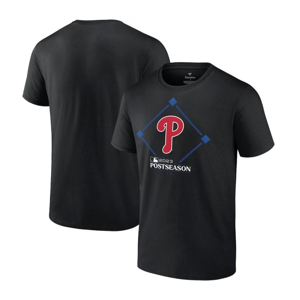 Philadelphia Phillies Black 2023 Postseason Around the Horn T-Shirt