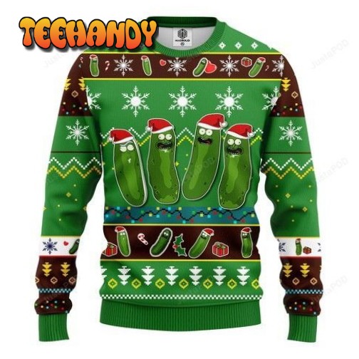 Pickle Rick Rick And Morty Christmas For Cartoon Lovers Ugly, Sweatshirt