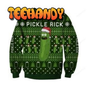 Pickle Rick Ugly Christmas Sweater, All Over Print Sweatshirt, Ugly Sweater