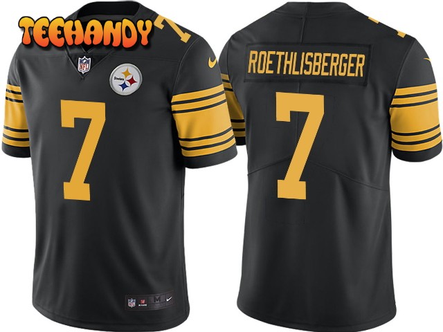 Pittsburgh Steelers Ben Roethlisberger Black Color Rush Limited Jersey