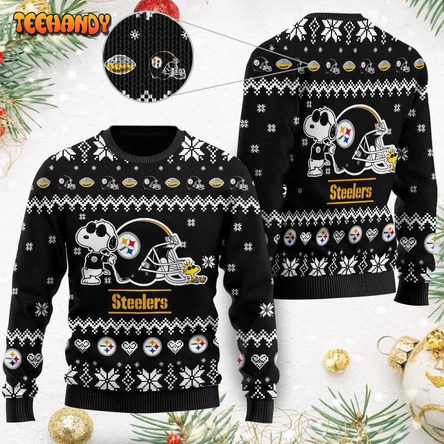 Pittsburgh Steelers Cute The Snoopy Show Football Helmet 3D Sweater
